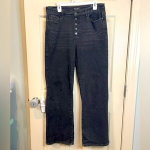 Judy Blue Wide Leg Black Jeans Size 15/32